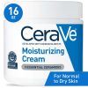 (2 pack) CeraVe Moisturizing Cream, Face Moisturizer & Body Lotion for Normal to Very Dry Skin, 16 oz