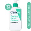 (2 pack) CeraVe Foaming Facial Cleanser, Daily Face Wash for Normal to Oily Skin, 12 fl oz