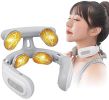 Neck massage and warm neck relaxation, neck pain relief, deep tissue equipment, neck massage, muscle relaxation, 4-head cordless massage, gift for wom